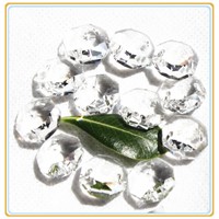 1000pcs/lot 14mm 2 holes Crystal Chandelier Beads Glass Prism Octagon Beads Glass Chandelier Parts For Sale