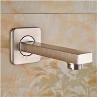 Wholesale And Retail Brushed Nickel Wall Mounted Bathroom Tub Spout Square Tub Spout Only The Spout