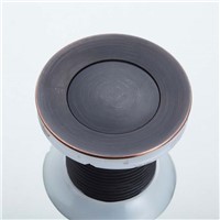 Solid Brass Bathroom Vessel Basin Sink Faucet Pop Up Drain Without  Overflow hole oil rubbed bronze