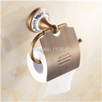 Luxury Retro Toilet Paper Holder Waterproof Copper Paper Dispenser Paper Box PH206
