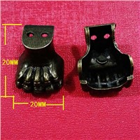 20mm*20mm Metal Tiger Claw Small Corner Vintage Wooden box support legs Furniture four corners decorative feet