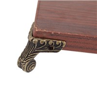 38mmx35mm Vintage Bronze Jewelry Chest Wooden Case  Cabinet Feet Corner Furniture Feet Leg Corner Protection Decor Hardware