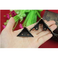 61 * 41MM Large Size Antique Desk Care Foot Side Corner Wooden Jewelry Gift Box Decorative Corner Brackets Protective Angle