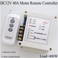 High Power 12V DC 40A 400W motor wireless remote control switch roller shutter door electric curtain Remote Forwards Reverse