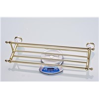 New arrival Towel Racks Luxury Bathroom Accesserries High Quality Golden Finish Bath Towel Shelves Towel Bar bath hardware