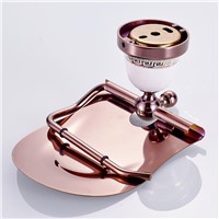 Rose red Bathroom Toilet Paper Holder,Roll Holder,Tissue Holder,Solid Brass Chrome+Gold Finished-Bathroom Accessories Products