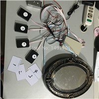 Takagism game magic mirror and four IC Card open lock props in real life room escape mysterious door game