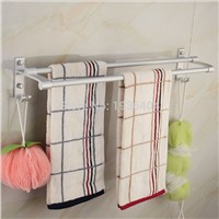 Space Aluminum Double Towel Bar Romantic Bathroom Towel Rack Wall Mounted Towel Racks TR1022
