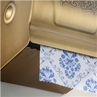 Paper Holders Antique Brass Toilet Paper Box WC Paper Rack Waterproof Closed Cover Bathroom Accessories Wall Roll Holder HF50
