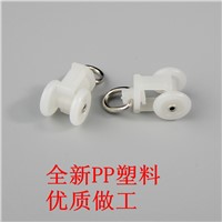 PP Curtain accessories pulley straight rail side rail pulley track ball guide fitting round curtain rail wheel