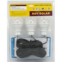 5pcs/lot 10A 12V/24V PWM Solar Charge Controller LCD Display USB Output  with 3pcs 3W LED Lights