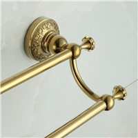 Golden Double Towel Bar,Towel Holder,Solid Brass Made,Gold Finished,Bath Products,Bathroom Accessories towel bars