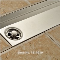 Newly Rectangle 70*10cm Floor Drain Stainless Steel Rose Gold Plate Bathroom Shower Strainer Ground Drain
