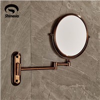 Rose Gold Mirror Beauty Makeup Mirror Dual Sides Round Mirror Magnifying Mirror 8&amp;amp;quot; Sides