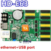 HD-E63(HD-E41) Ethernet + USB port led control card 1024*128 pixels led screen display controller led moving message sign board