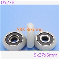 0527B BT0527 625-2RS 625 Nylon hanging pulley wheel bearing for shower door and window 5*27*6MM with M5 hole