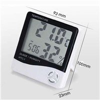 Home LCD Digital Thermometer Hygrometer Electronic Temperature Humidity Meter Clock for Indoor kitchen car higrometro termometro