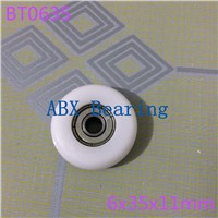 BT0635 626ZZ 626 Nylon wheel hanging / ball bearing with pulley wheel for doors and windows 6*35*11 MM
