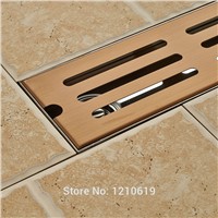 Newly Rose Gold Plate 70*10cm Floor Drain Stainless Steel Bathroom Balcony Shower Strainer Floor Filler