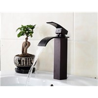 Bathroom faucet black basin faucets hot and cold water sink taps bath washbasin waterfall single handle mixer tap