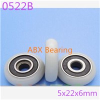 0522B 688-2RS 688 Nylon wheel hanging / ball bearing with pulley wheel for doors and windows 5*22*6 MM with M5 hole