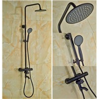 Luxury Bathroom Oil Rubbed Bronze Shower Faucet Wall Mounted Thermostatic Shower Units