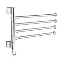 Stainless Steel Towel Bar Bathroom Rotating Towel Holder Bathroom Kitchen Towel Rack With Hook Hardware Accessory FULI