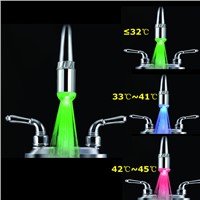Temperature Sensor 3 Colors Changing RGB LED Light Water Tap Faucet Glow Shower
