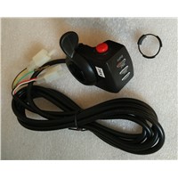 36V DC motor speed controller,Electric Bicycle thumb throttle, finger throttle with battery indicator and light switch.
