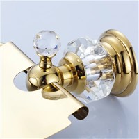 Golden crystal paper holder Toilet Paper rack Holder,Roll Holder,Tissue Holder,Solid Brass Chrome+Gold Finished