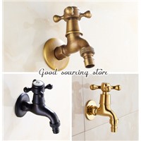 High quality antique golden black washing machine tap faucet