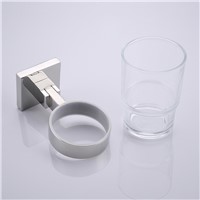 2016 Bathroom Single Tumbler Glass Cup SUS 304 Stainless Steel Holder Smooth Mirror Surface Bathroom Teethbrush Holders AU5000-9