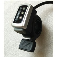 48V DC motor speed controller, Electric Bicycle finger throttle with handle bar ,with battery indicator and light switch.
