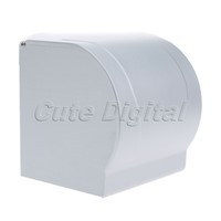 12X12.2X12.9cm Space Aluminum Bathroom Toilet Paper Holder Dispenser Roll Tissue Case W/Cover Waterproof Wall-mounted Paper Box