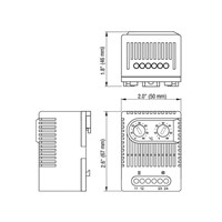 ZR011 ( 0~60 Degree ) Compact Adjustable Dual Thermostat Temperature Controller