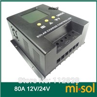 misol / solar regulator 80A 12V 24v solar charge controller PWM, for solar panel battery charging