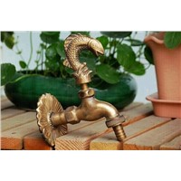 Decorative outdoor faucet rural animal shape garden Bibcock with antique bronze Fish tap for Garden washing