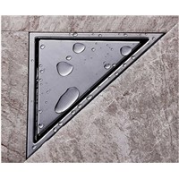 High Quality Hidden type Triangle Tile Insert Floor Waste Grates Shower Drain 232mm*117mm,304 Stainless steel floor drain