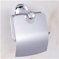 Bathroom chrome paper holder with crystal wall paper rack hangs paper towel holder Archaize waterproof toilet paper holder