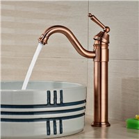 Good Quality One Hole Mixer Tap Bathroom Vessel Sink Water Faucet Antique Bronze Deck Mounted