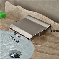 Newly Brushed Nickel Bath Faucet Waterfall Tub Spout Deck Mount Bathroom Faucet Replace Parts Accessory