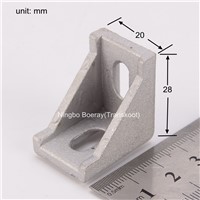 10pcs CNC DIY ACCESSORIES 2028 2020 Corner Angle L Brackets Connector Fasten Fitting Long Hole for Aluminum Profile 2020 20x20