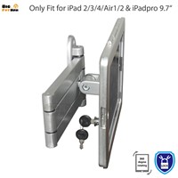 Secure Wall Mount Display Stand for iPad folding retractable holder brace specialized frame housing Anti-Theft wall mount stand