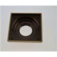 Brass Square Shower Floor Drain with Removable Strainer,4*4&amp;amp;quot;