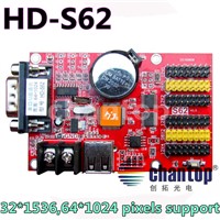 HD-S62 USB+ RS232 led controller max 64*1024,32*1536pixels support single/Dual color p10,F3.75,P13.33 LED module control card