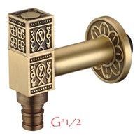 Brass Antique bronze G1/2 bibcock, cold tap, washing machine faucet, toilet bibcock, copper bibcock,tap,Garden faucet