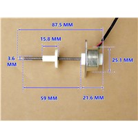 dia 25MM 12VDC 2 phase 4 wire stepper motor linear stepper motor long rod