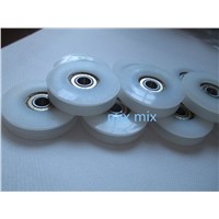 Fixmee 2pcs Nylon Flexible 8*46.5*10mm U Groove Ball Bearings Wheels for Furniture