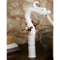 New arrival high quality basin faucet cold and hot dual levers High bathroom sink faucet basin faucet with 45 cm plumbing hose