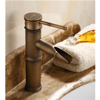 High quality total brass single lever bathroom bamboo design faucet  hot and cold basin faucet sink faucet tap mixer